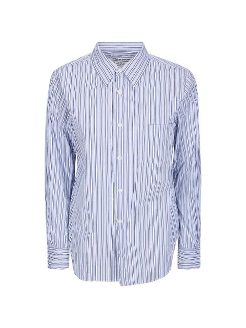 Comme Des Garçons striped cotton blouse - White - zdjęcie produktu nr 1