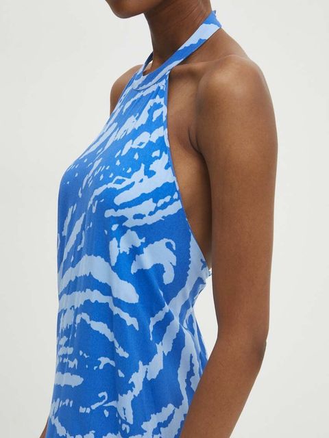 Answear.LAB sukienka kolor niebieski maxi oversize