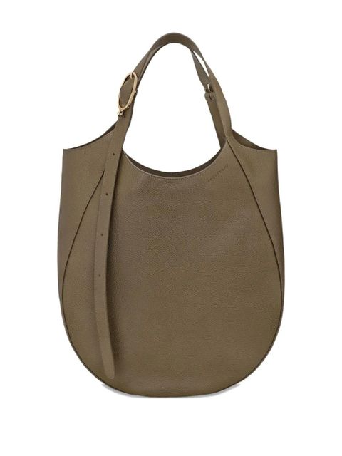 Longchamp Le Foulonné XL leather tote bag - Green - zdjęcie produktu nr 2