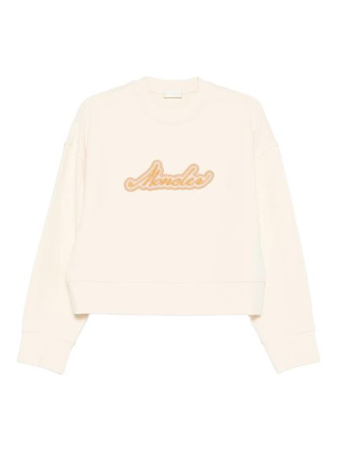 Moncler logo-appliqué sweatshirt - Neutrals - zdjęcie produktu nr 1