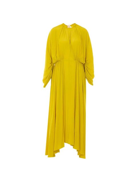 Lanvin self-tie pleated maxi dress - Yellow - zdjęcie produktu nr 1