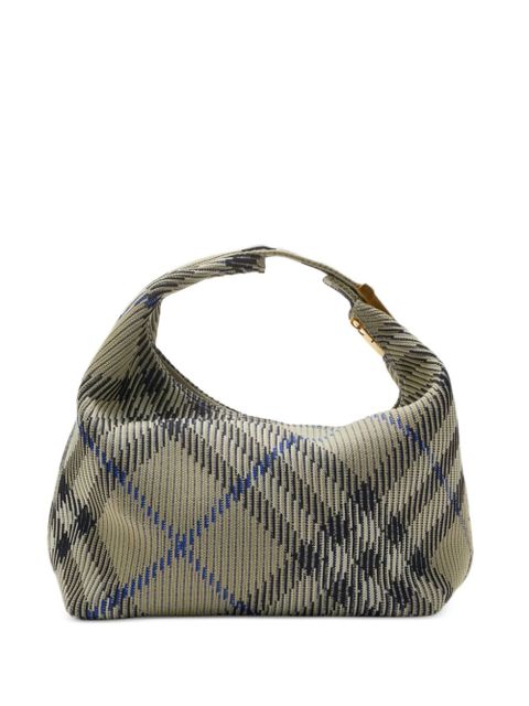 Burberry medium Peg checked tote bag - Neutrals