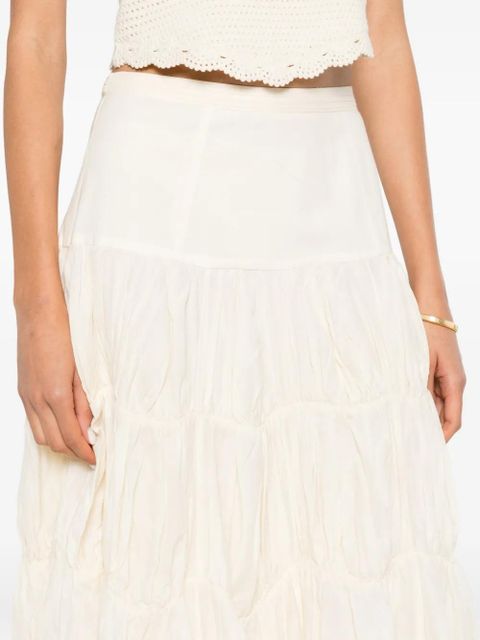 Ulla Johnson Davina drop-waist mid skirt - Neutrals