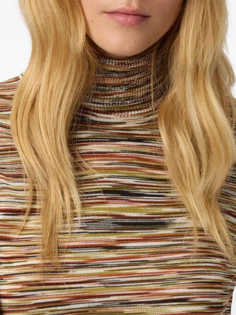 Missoni stripe-pattern turtleneck sweater - Neutrals