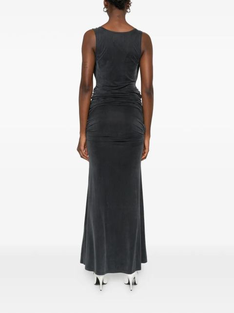 Vivienne Westwood Liz cowl-neck gathered maxi dress - Grey