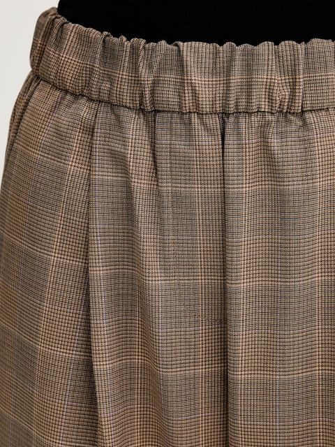 Sisley spodnie damskie kolor beżowy fason cygaretki high waist 4L0SLF07I