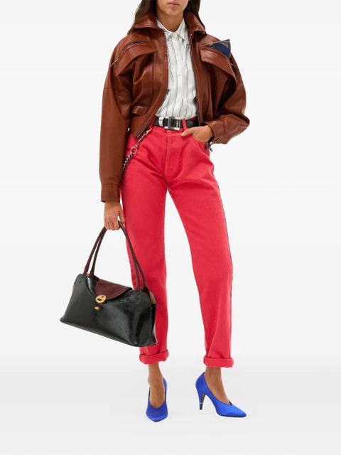 Versace pocket zip leather jacket - Brown - zdjęcie produktu nr 2