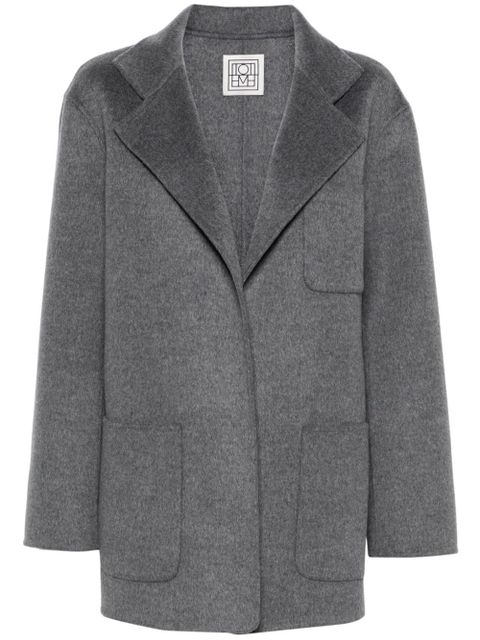 TOTEME notched-lapels mélange jacket - Grey - zdjęcie produktu nr 1