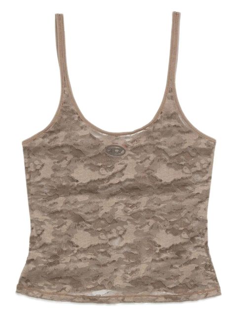 Diesel lace-panelled top - Brown - zdjęcie produktu nr 1