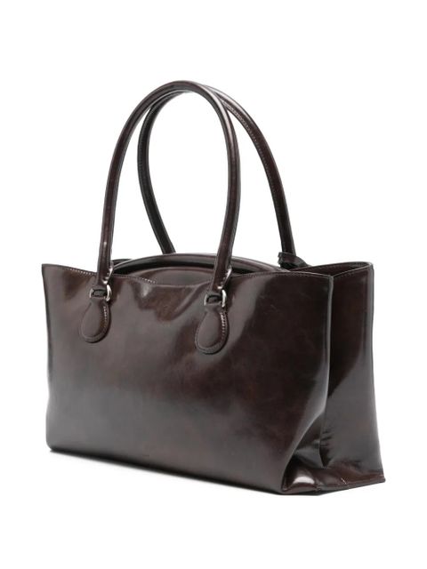 Osoi top handle tote bag - Brown