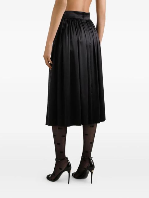 Dolce & Gabbana DNA pleated midi skirt - Black