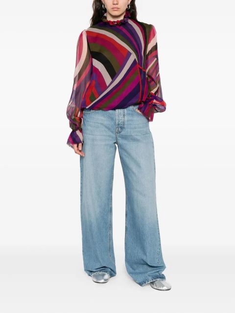 PUCCI abstract-print blouse - Pink