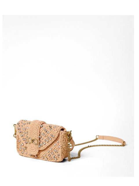 TWINSET crystal-embellished crochet shoulder bag - Pink - zdjęcie produktu nr 2