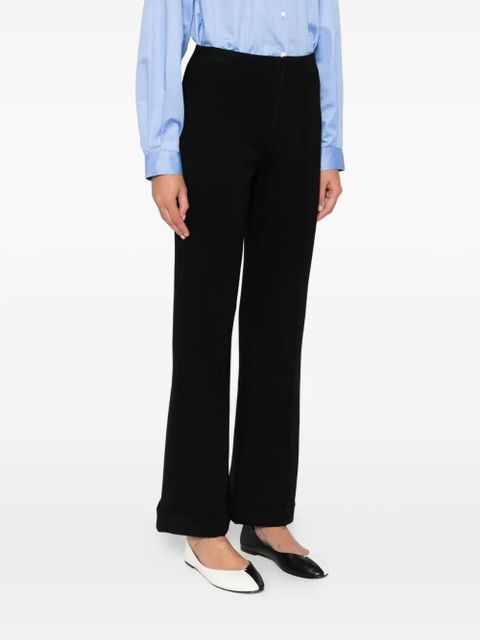 SANDRO zip-fly flared trousers - Black