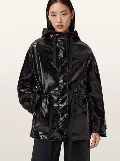 AllSaints kurtka KELSIE kolor czarny przejściowa W130OD - zdjęcie produktu nr 1