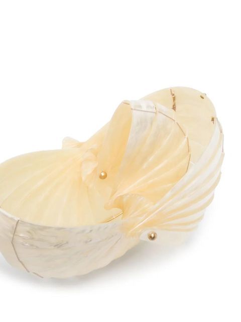 Cult Gaia Sirena shell clutch bag - Neutrals