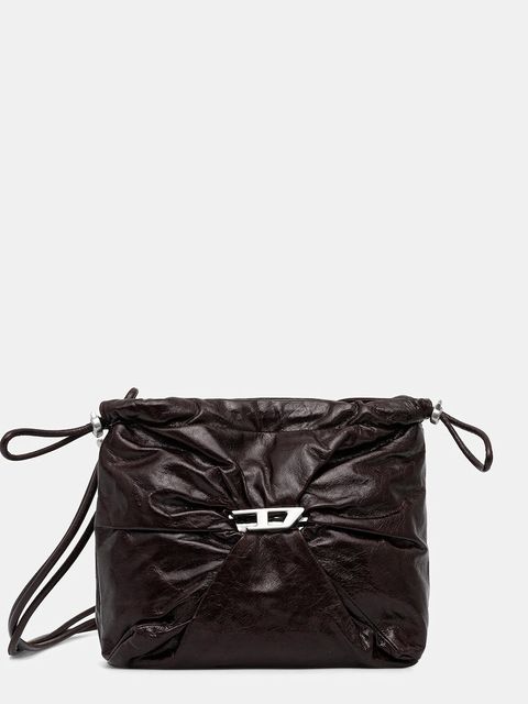 Diesel torebka skórzana SCRUNCH-D SCRUNCH-D kolor brązowy X10325.P1003 - zdjęcie produktu nr 1