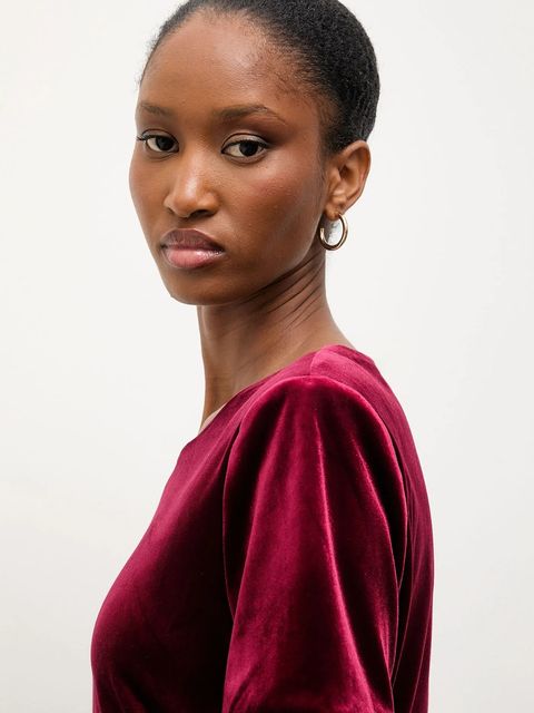 Answear.LAB sukienka kolor bordowy mini dopasowana