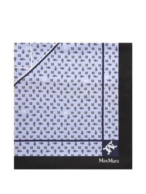 Max Mara printed silk scarf - Blue - zdjęcie produktu nr 1