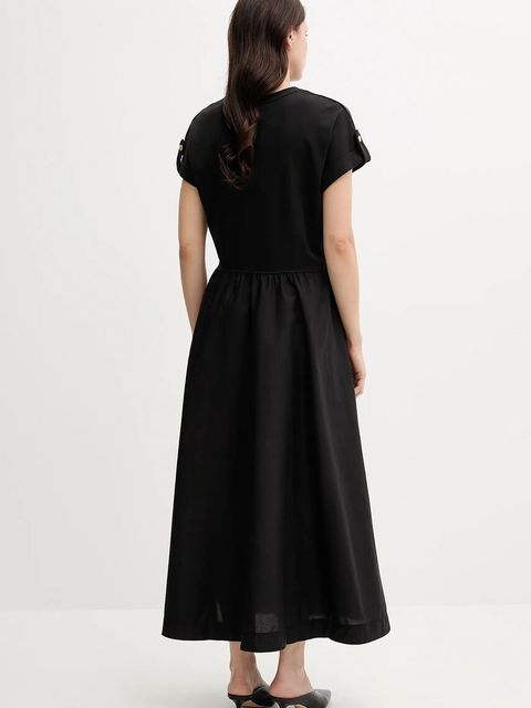 Tommy Hilfiger sukienka kolor czarny maxi rozkloszowana WW0WW46711 - zdjęcie produktu nr 2