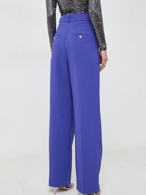 Custommade spodnie Penny damskie kolor fioletowy proste high waist 999425550