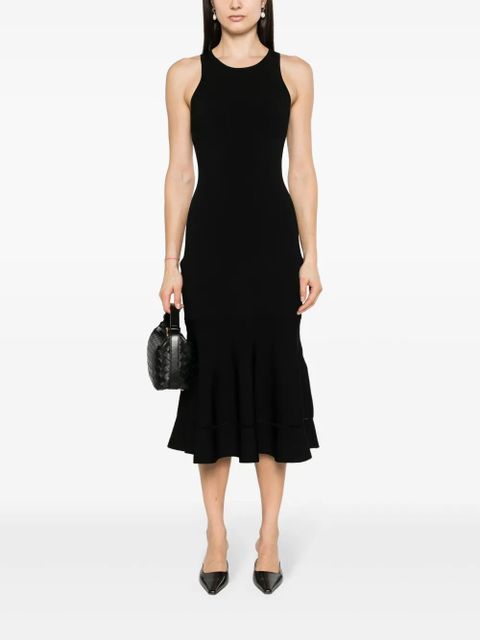 Victoria Beckham flared-hem midi dress - Black
