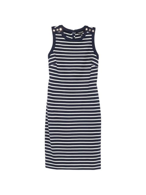 Lauren Ralph Lauren Taysin striped button-detail dress - Blue - zdjęcie produktu nr 1