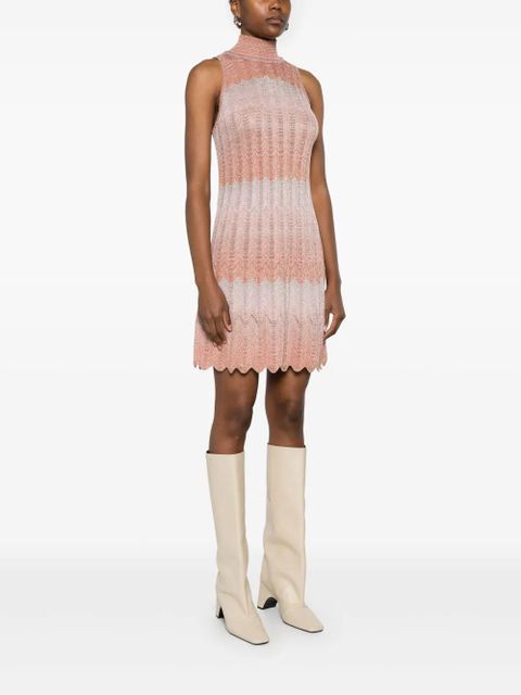 Missoni Greek-motif mini dress - Pink