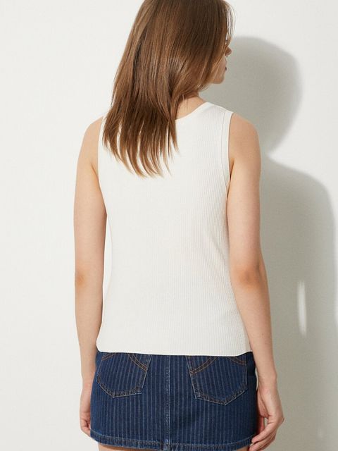 Kenzo top Boke 2.0 Rib Tank Top damski kolor beżowy FE62PU4733LG.01