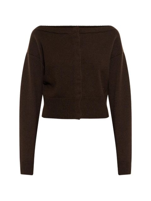 TOM FORD boat-neck cardigan - Brown - zdjęcie produktu nr 1