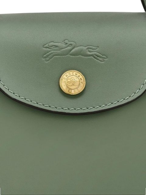 Longchamp Le Pliage leather top-handle bag - Green