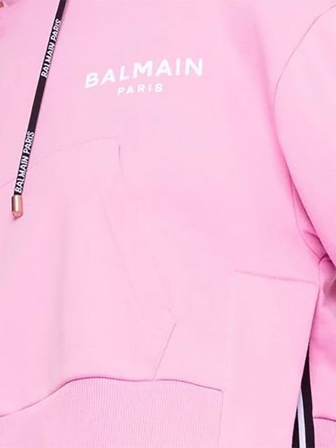 BALMAIN - Różowa bluza z kapturem