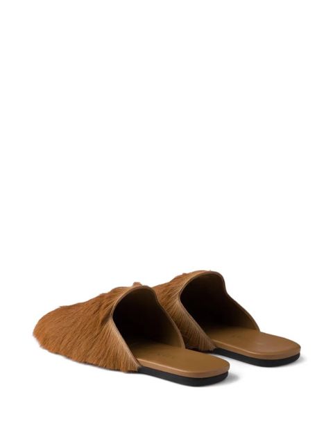 Prada slip-on leather mules - Brown - zdjęcie produktu nr 2