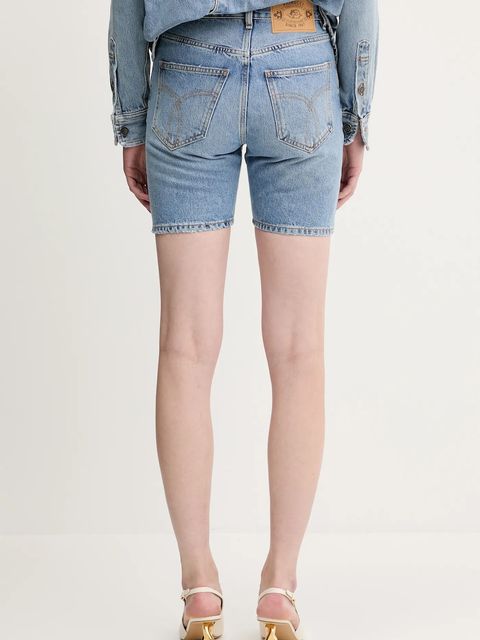 Fiorucci szorty jeansowe Bermuda Denim damskie kolor niebieski gładkie high waist W02SMDSH316DN01DN01 - zdjęcie produktu nr 2