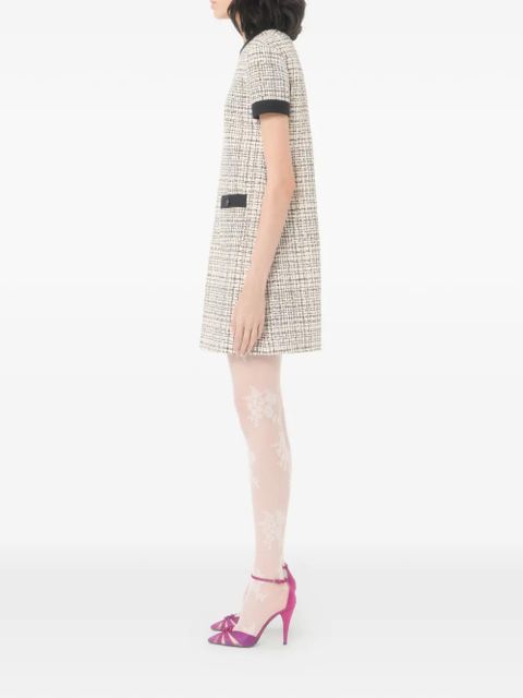 Valentino Garavani short dress in square tweed - Neutrals