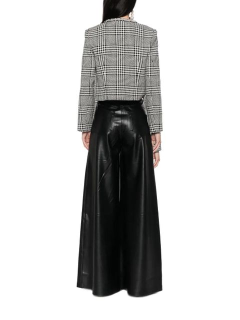 Self-Portrait houndstooth cropped jacket - Black - zdjęcie produktu nr 2