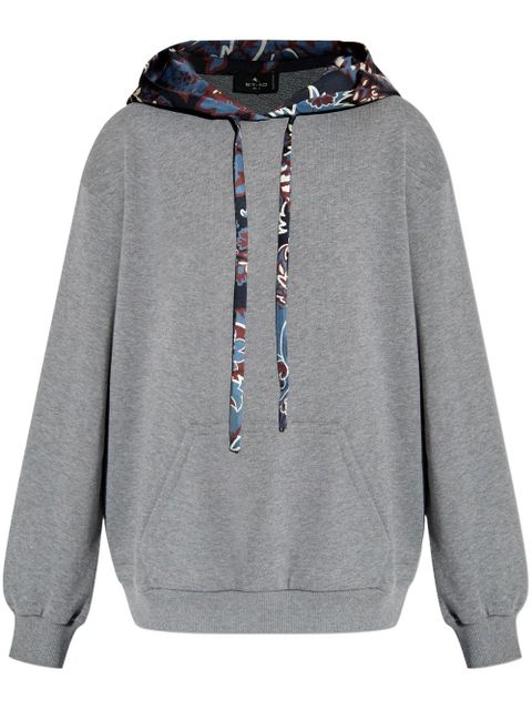 ETRO contasting-hood cotton hoodie - Grey - zdjęcie produktu nr 1