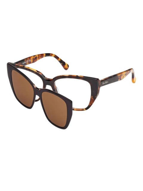 Max Mara tortoiseshell clip-on glasses - Brown - zdjęcie produktu nr 2