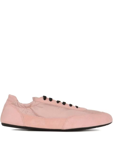 Prada Collapse lace-up suede sneakers - Pink - zdjęcie produktu nr 1