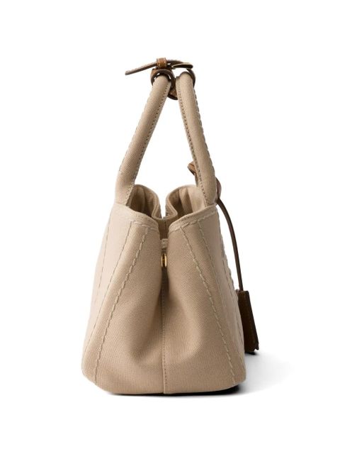 Prada Jardini re cotton canvas mini-bag - Neutrals