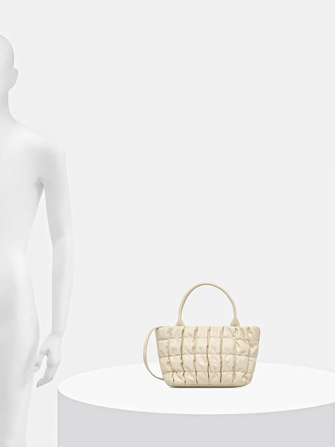 Answear.LAB torebka skórzana kolor beżowy