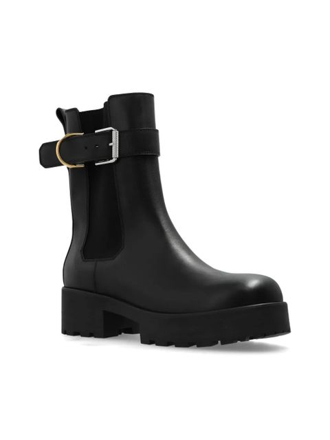 Givenchy buckled leather boots - Black