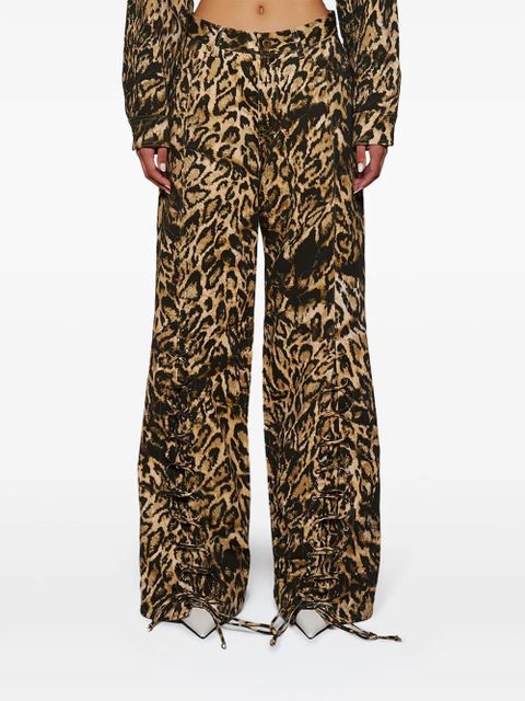 Jean Paul Gaultier Leopard-print jeans - Brown - zdjęcie produktu nr 2