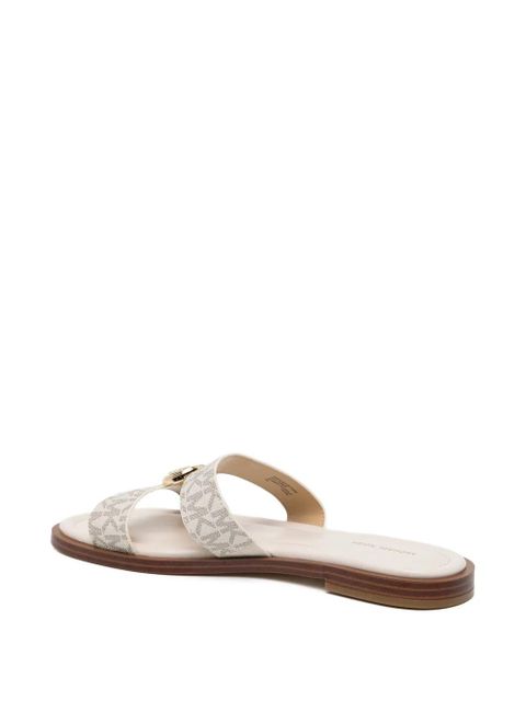 Michael Kors all-over logo buckle sandals - Neutrals