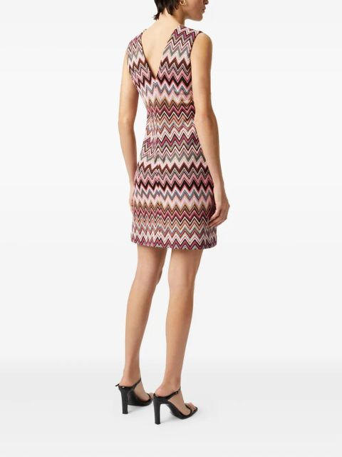 Missoni zigzag-pattern mini dress - Pink