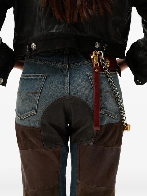 Versace patchwork panelled jeans - Blue