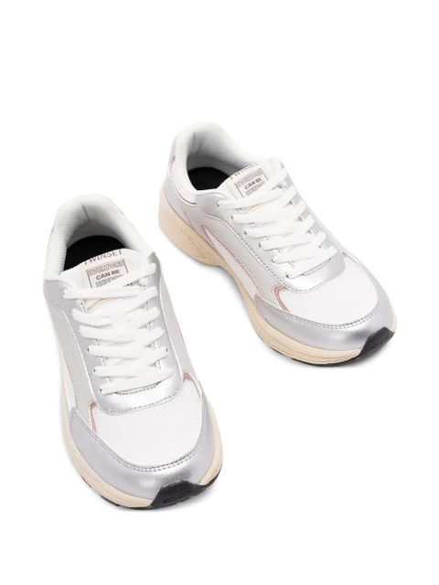 TWINSET metallic panelled sneakers - Silver