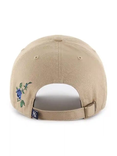 47 brand czapka z daszkiem bawełniana MLB New York Yankees kolor zielony B-THRNC17GWS-KHB - zdjęcie produktu nr 2