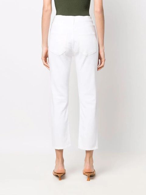 AGOLDE high-waist cropped jeans - White