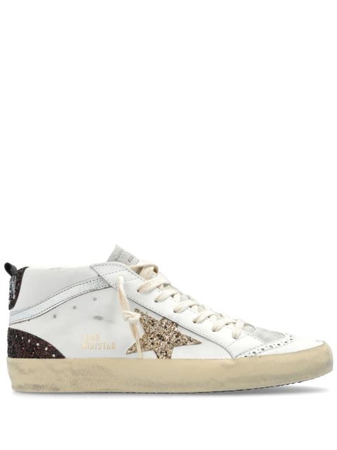 Golden Goose Mid Star glitter-detail sneakers - White - zdjęcie produktu nr 1